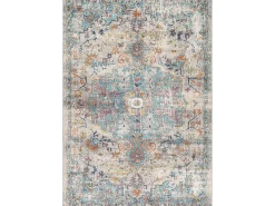 the carpet Alfombra De Exterior-Alfombra Palma Exterior Vintage, Multi, 140 x 200 cm Multicolor