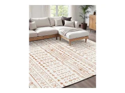 Clearance Alfombra para Salón SucceBuy, 1,8 x 2,7 m, Alfombra Grande para Dormitorio Lavable y Antideslizante, Suave y Cómoda, Estilo Moderno, para Dormitorio, Beige