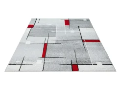 the carpet Alfombra Pearl Salón morno Pelo corto, Rojo, 240 x 330 cm Gris New