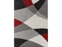 the carpet Alfombra Pearl Salón morno Corte contorno, Rojo, 120 x 160 cm Gris Discount