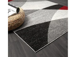 the carpet Alfombra Pearl Salón morno Corte contorno, Rojo, 160 x 220 cm Gris New