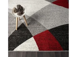 the carpet Alfombra Pearl Salón morno Corte contorno, Rojo, 160 x 220 cm Gris New