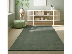 Clearance the carpet Alfombra pelo corto lavable antideslizante - Bosque - 140 x 200 cm - RELAX Verde