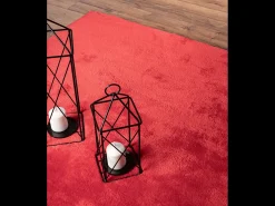 Clearance the carpet Alfombra pelo corto lavable antideslizante - - 160 x 220 cm - RELAX Rojo