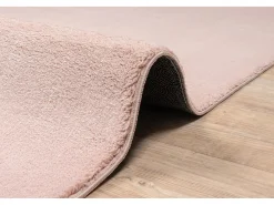 the carpet Alfombra pelo corto lavable antideslizante - Rosa - 240 x 340 cm - RELAX Rosa palo