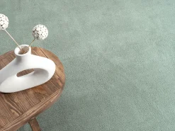 the carpet Alfombra pelo corto lavable antideslizante - Verde - 120 cm Redondo - RELAX Verde claro