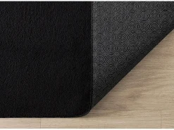 the carpet Alfombra De Salón-Alfombra pelo corto lavable antideslizante - - 60 x 110 cm - RELAX Negro