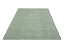 the carpet Alfombra pelo corto lavable antideslizante - Verde - 120 x 160 cm - RELAX Verde claro New