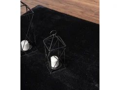 the carpet Alfombra pelo corto lavable antideslizante - - 120 cm Redondo - RELAX Negro Outlet