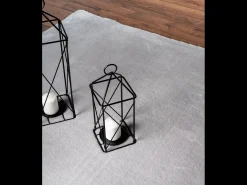 Best the carpet Alfombra pelo corto lavable antideslizante - - 160 cm Redondo - RELAX Gris
