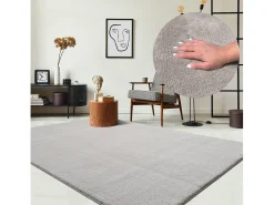 Best the carpet Alfombra pelo corto lavable antideslizante - arena - 120 x 160 cm - RELAX Color natural oscuro