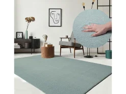 Online the carpet Alfombra pelo corto lavable antideslizante - - 160 x 220 cm - RELAX Azul