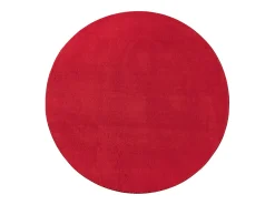 Online the carpet Alfombra pelo corto lavable antideslizante - - 200 cm Redondo - RELAX Rojo