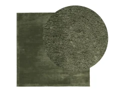Alfombra pelo corto suave lavable HUARTE bosque 200x200cm ES90454 Verde Clearance