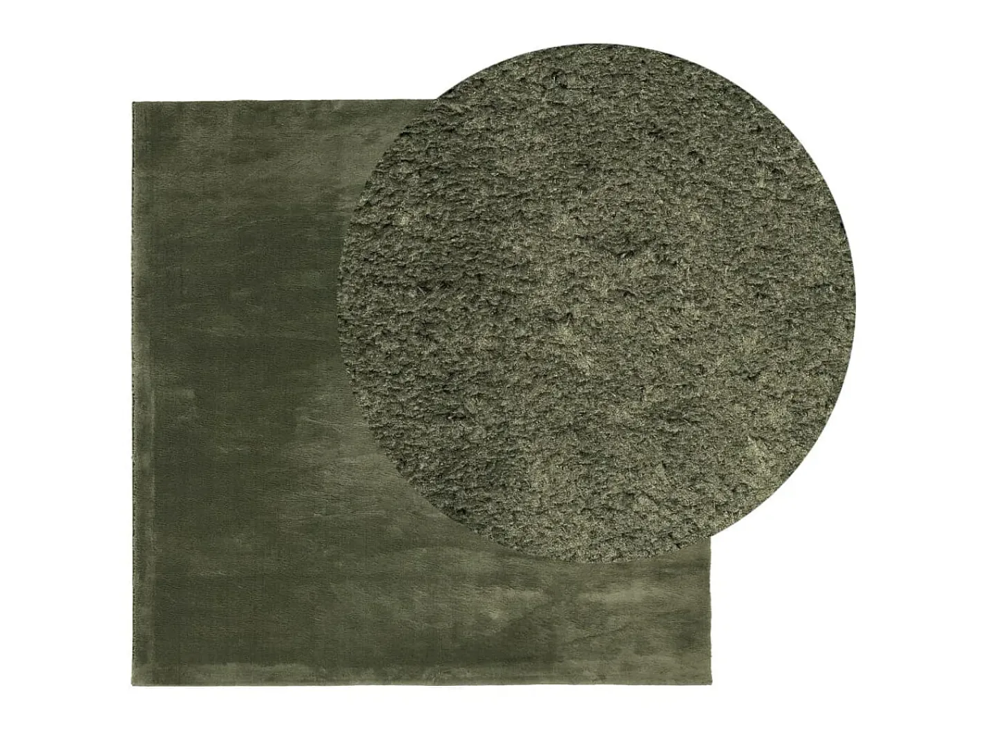 Alfombra pelo corto suave lavable HUARTE bosque 240x240cm ES83209 Verde Sale
