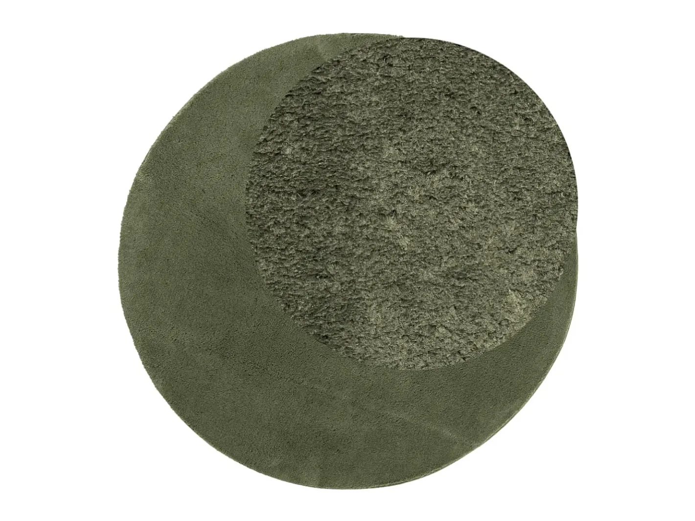 Alfombra De Salón|Alfombra Redonda-Alfombra pelo corto suave lavable HUARTE bosque Ø 100 cm ES91361 Verde
