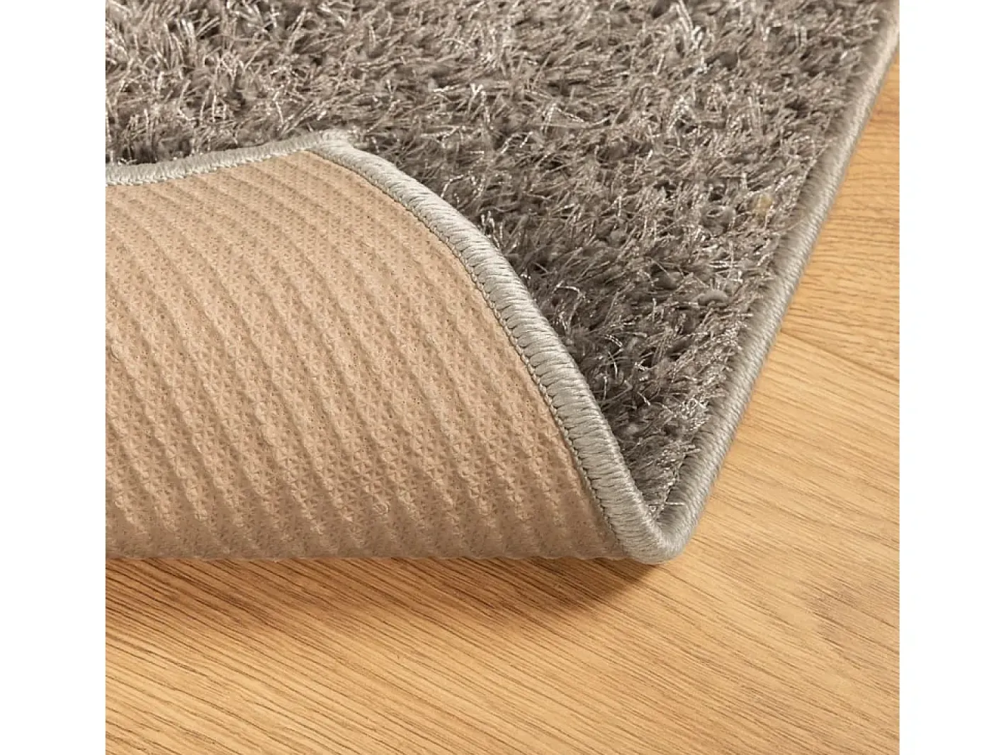 Alfombra De Salón-Alfombra pelo largo aspecto brillante ISTAN 140x200 cm ES83800 Gris