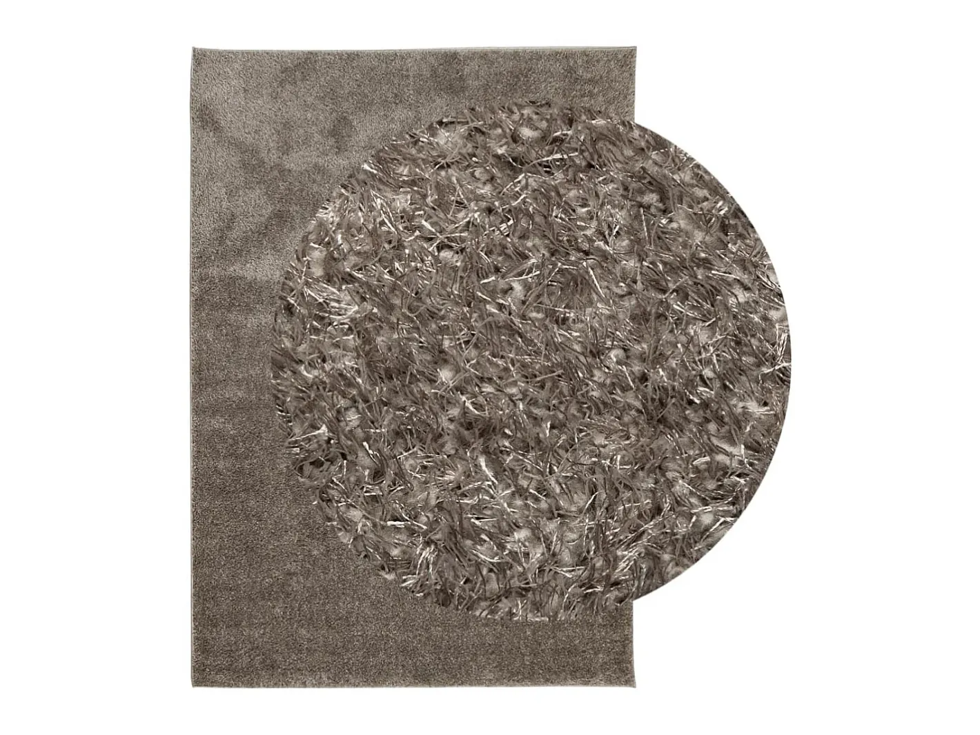 Alfombra De Salón-Alfombra pelo largo aspecto brillante ISTAN 140x200 cm ES83800 Gris