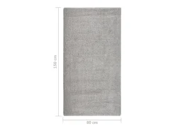 Alfombra peluda antideslizante 80x150 cm ES29960 Gris claro Hot