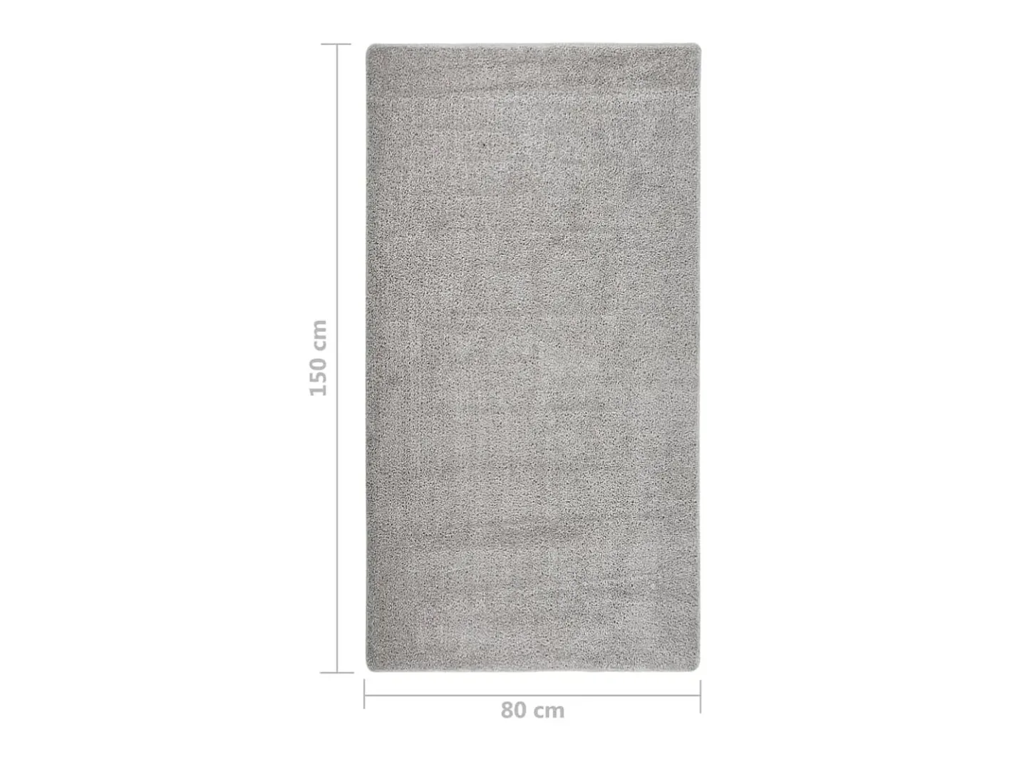 Alfombra peluda antideslizante 80x150 cm ES29960 Gris claro Hot