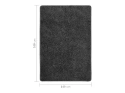 Hot Clicnbuy Alfombra peluda antideslizante oscuro 140x200 cm Gris