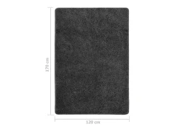 Alfombra peluda antideslizante oscuro 120x170 cm ES49299 Gris Hot