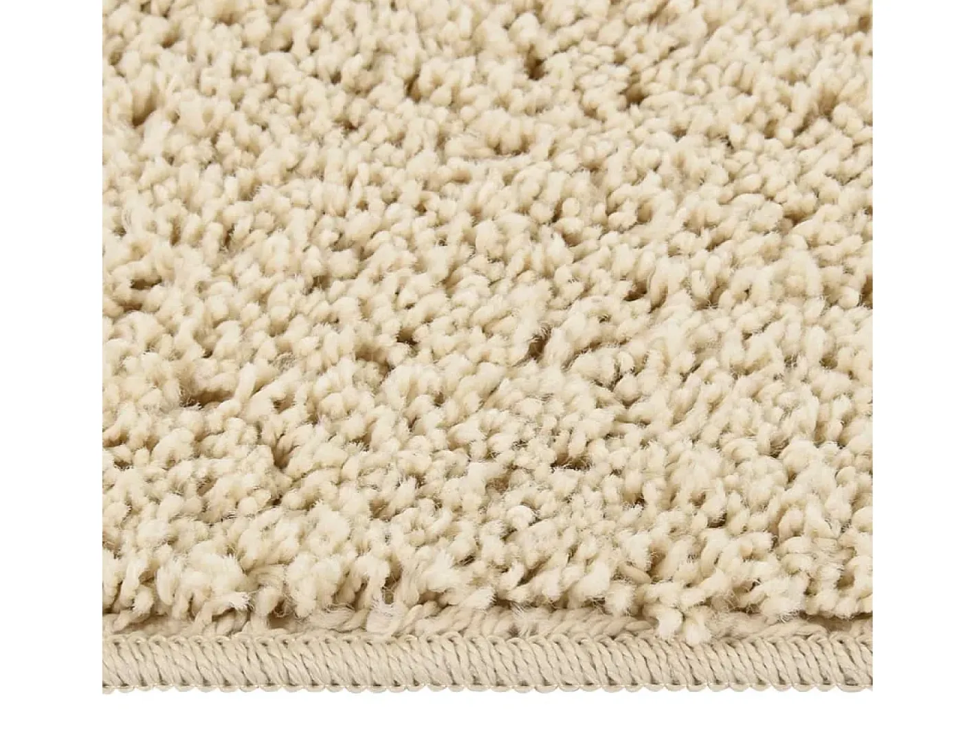 Alfombra De Salón-Alfombra peluda antideslizante color 80x150 cm ES56607 Crema