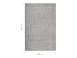Clicnbuy Alfombra peluda antideslizante claro 200x290 cm Gris Best