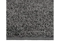 Alfombra De Salón-Alfombra peluda antideslizante oscuro 140x200 cm ES54344 Gris