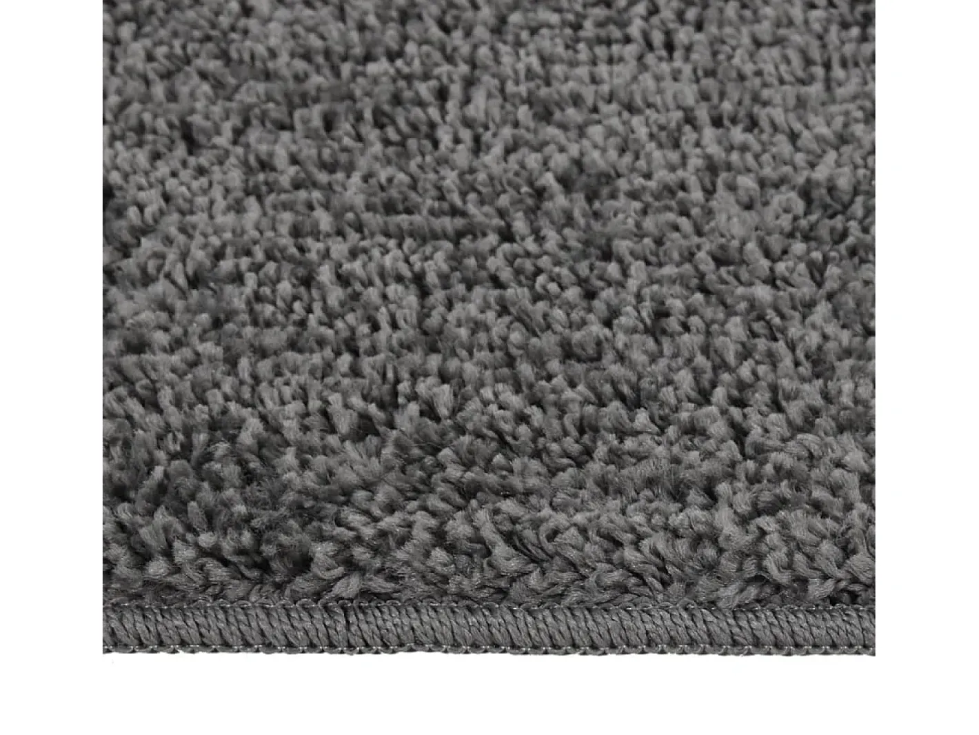 Alfombra De Salón-Alfombra peluda antideslizante oscuro 140x200 cm ES54344 Gris