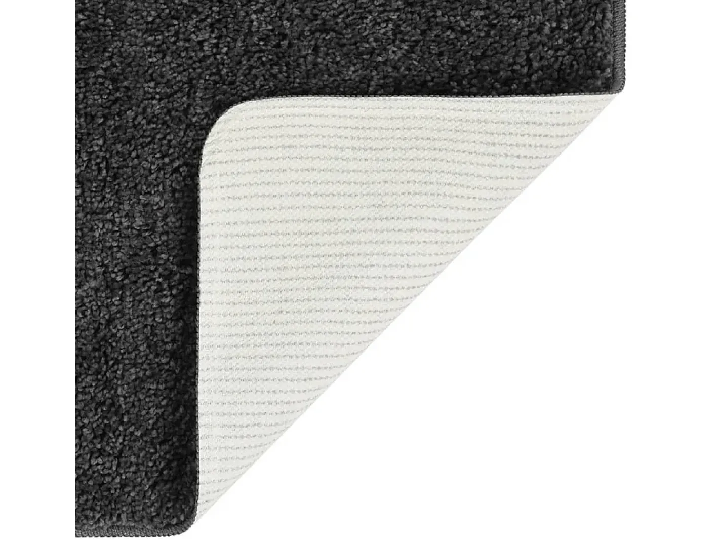 Alfombra De Salón-Alfombra peluda antideslizante oscuro 140x200 cm ES54344 Gris