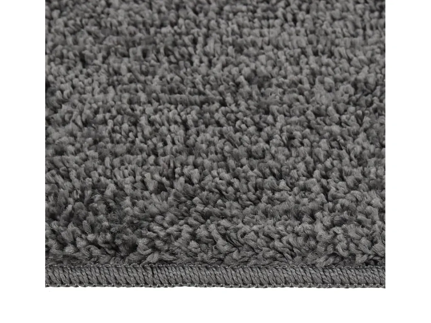 Alfombra De Salón-Alfombra peluda antideslizante oscuro 80x150 cm ES23883 Gris