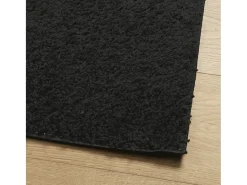 Alfombra De Salón-Alfombra peluda de pelo largo moderna PAMPLONA negra 140x200 cm ES81330 Negro