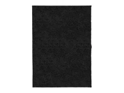 Alfombra De Salón-Alfombra peluda de pelo largo moderna PAMPLONA negra 140x200 cm ES81330 Negro
