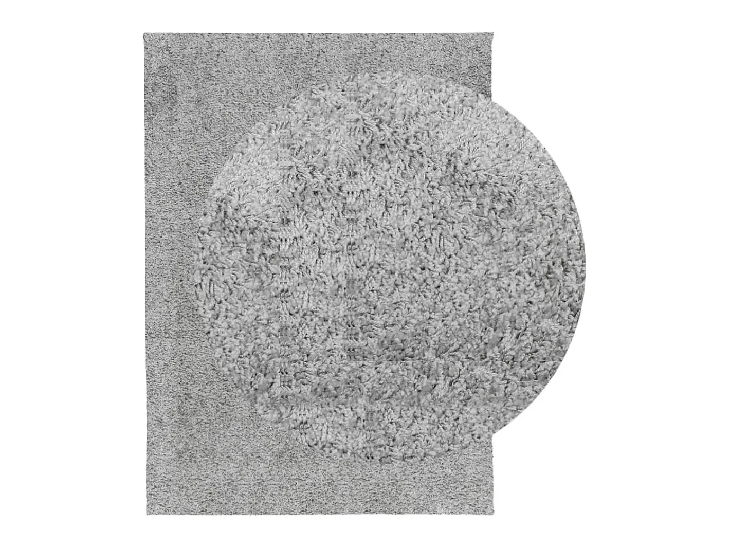 Alfombra De Salón-Alfombra peluda de pelo largo moderna PAMPLONA 140x200 cm ES53138 Gris