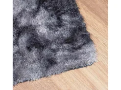 Hot Alfombra peluda NAVARRA oscuro 160x160 cm Gris