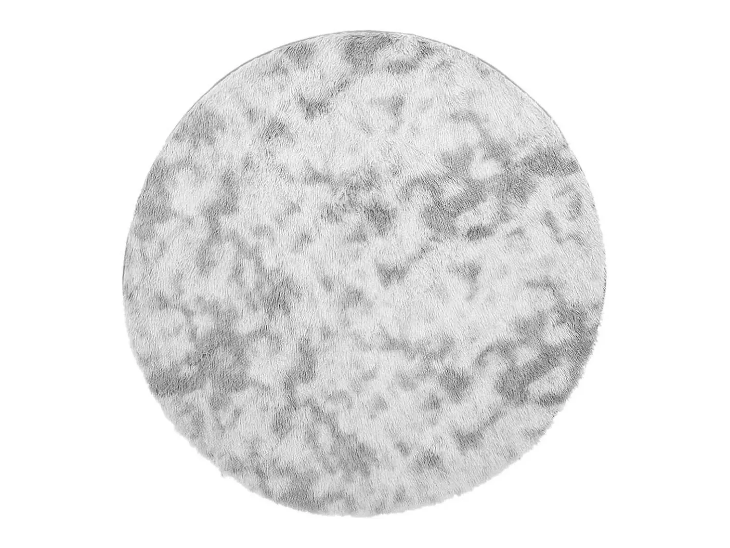 Alfombra De Cocina|Alfombra Redonda-Alfombra peluda NAVARRA Plata 160x160 cm Gris