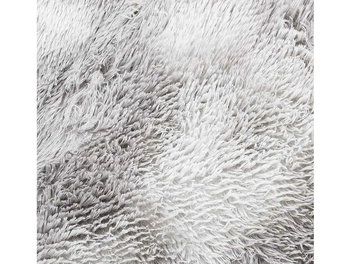 Alfombra De Cocina|Alfombra Redonda-Alfombra peluda NAVARRA Plata 160x160 cm Gris