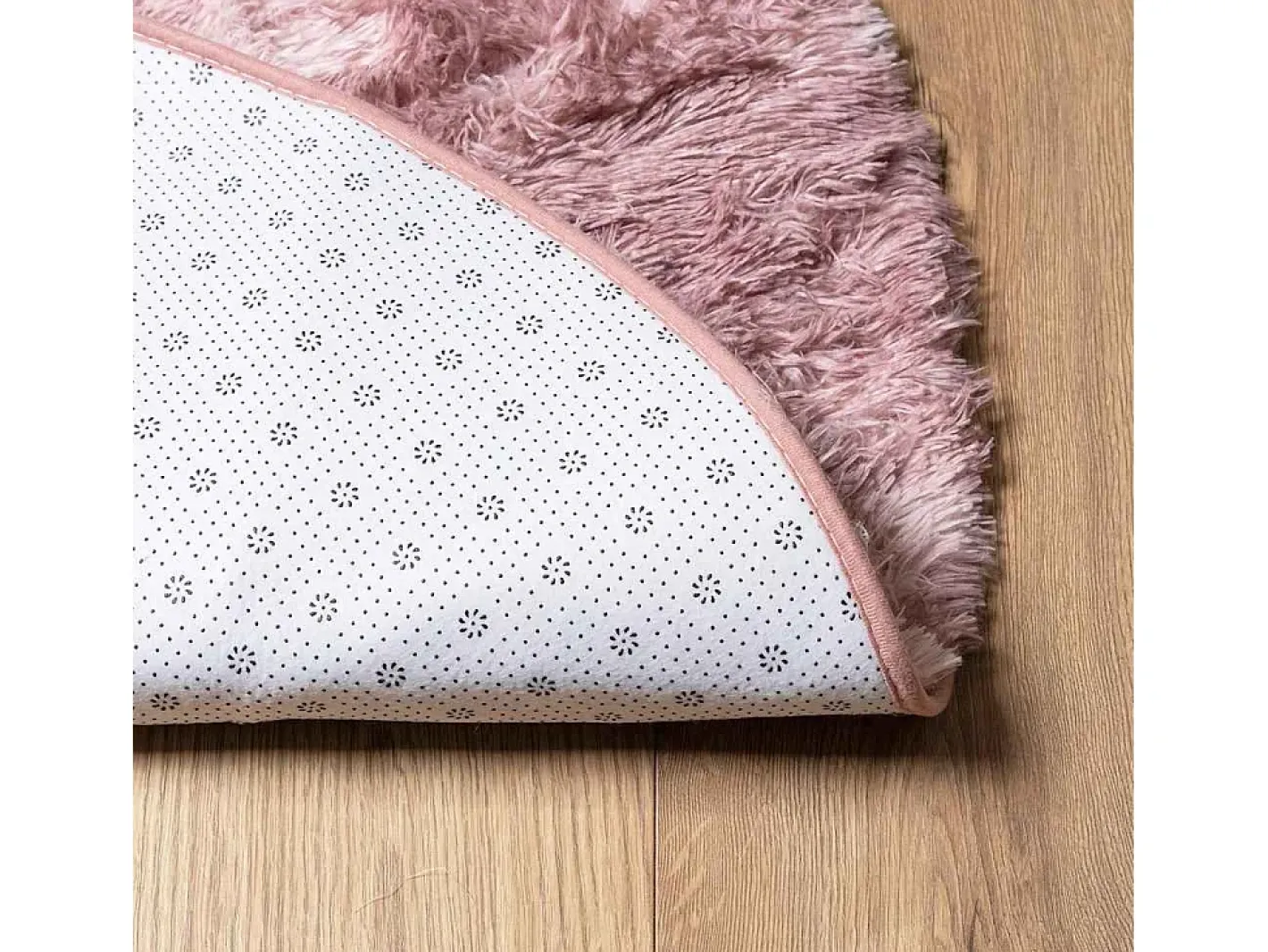 Alfombra peluda NAVARRA Polvo 240x240 cm Rosa