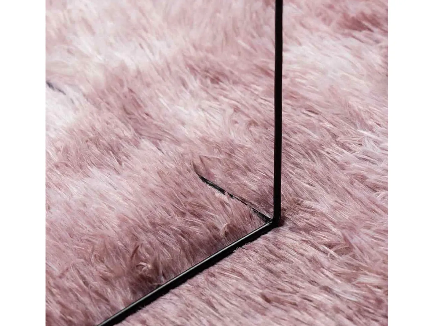 Alfombra peluda NAVARRA Polvo 240x240 cm Rosa