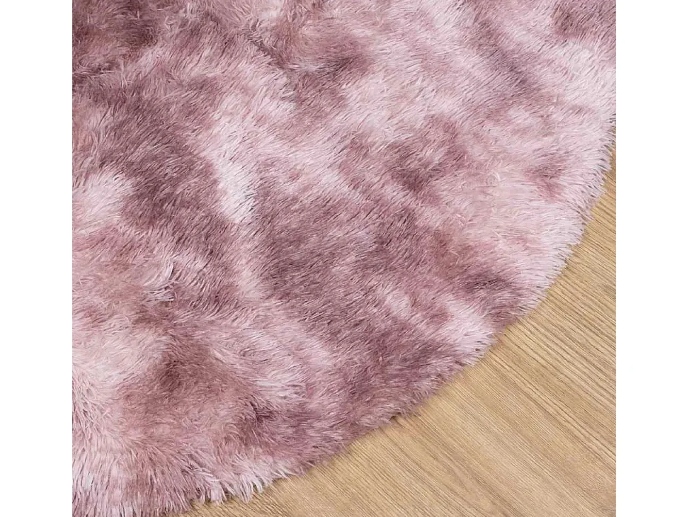Alfombra peluda NAVARRA Polvo 240x240 cm Rosa