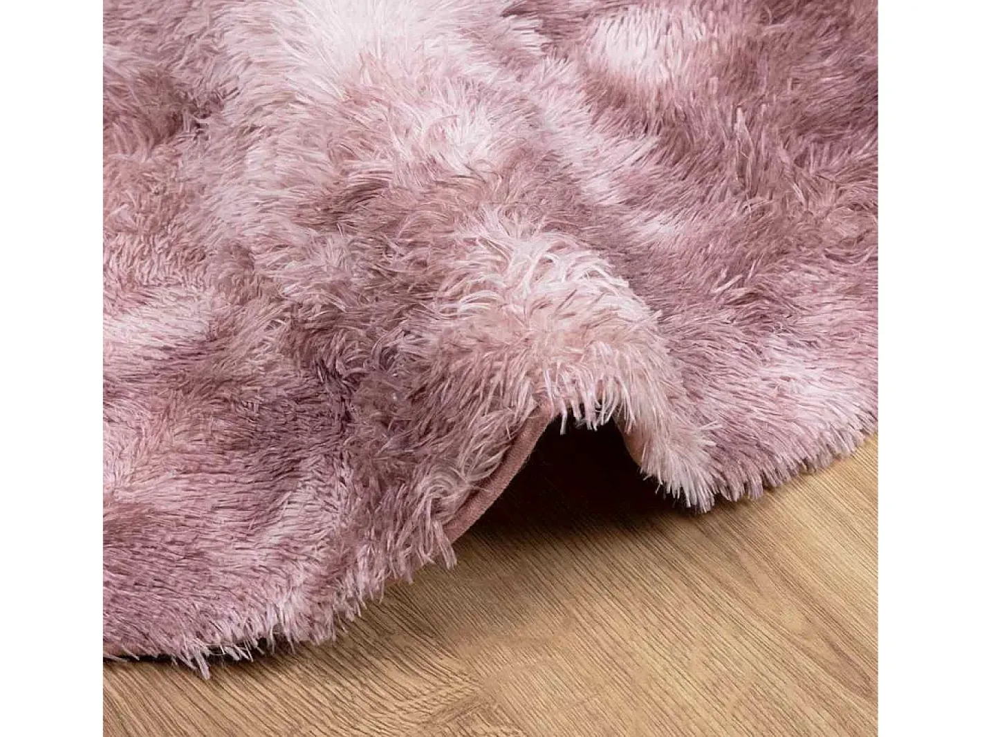 Alfombra peluda NAVARRA Polvo 240x240 cm Rosa