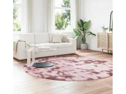 Alfombra peluda NAVARRA Polvo 240x240 cm Rosa