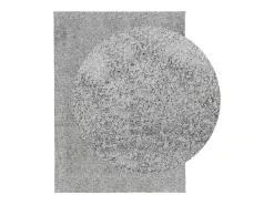 Alfombra De Cocina-Alfombra peluda PAMPLONA, pelo largo, moderna, , 140x200 cm Gris