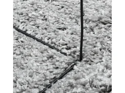 Alfombra De Cocina-Alfombra peluda PAMPLONA, pelo largo, moderna, , 140x200 cm Gris