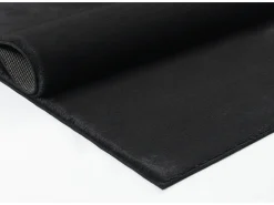 the carpet Alfombra De Salón-Alfombra piel sintética suave lavable - - 140 x 200 cm - COSY Negro
