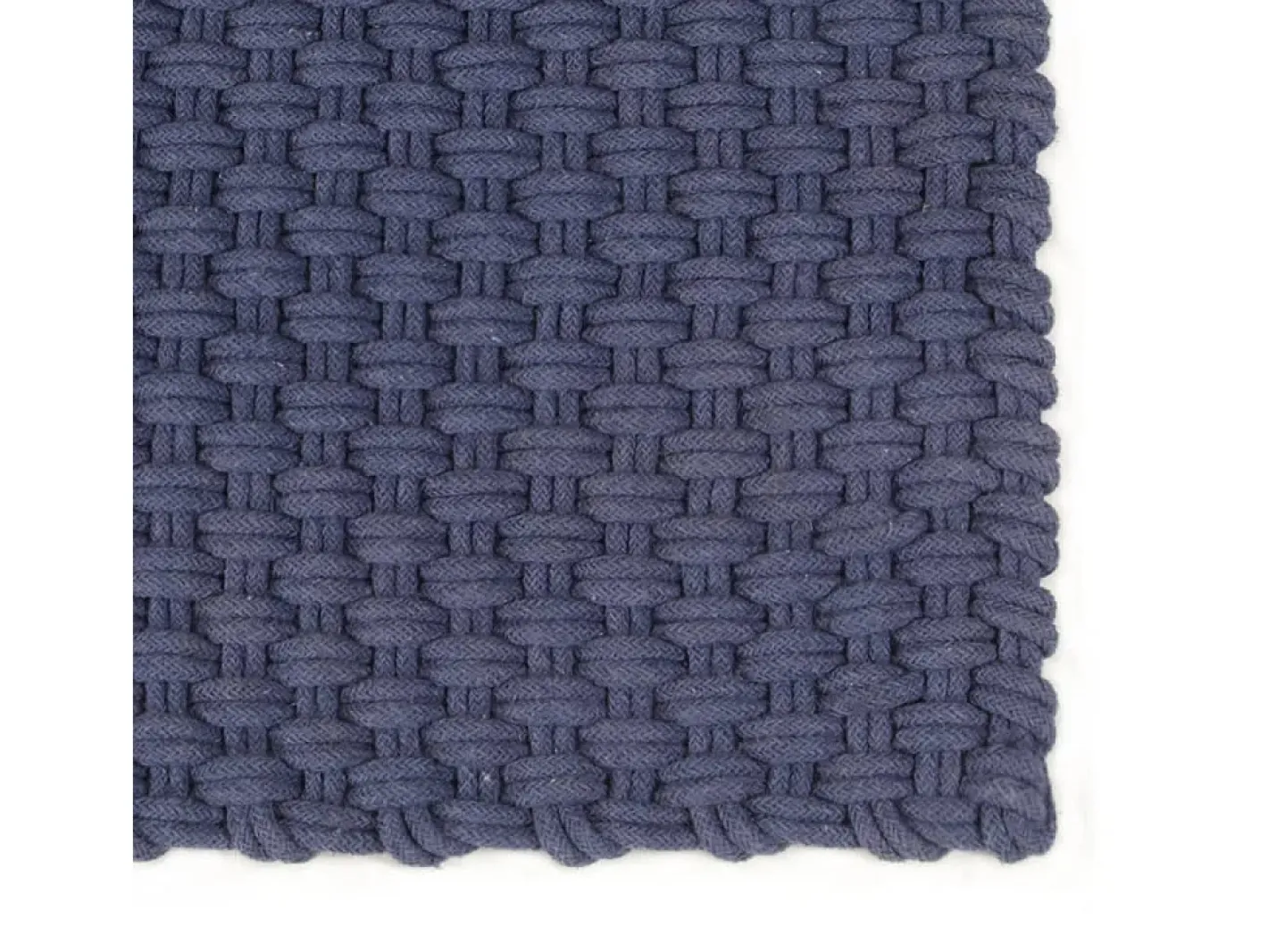 Alfombra rectangular marino 180x250 cm algodón Azul Best