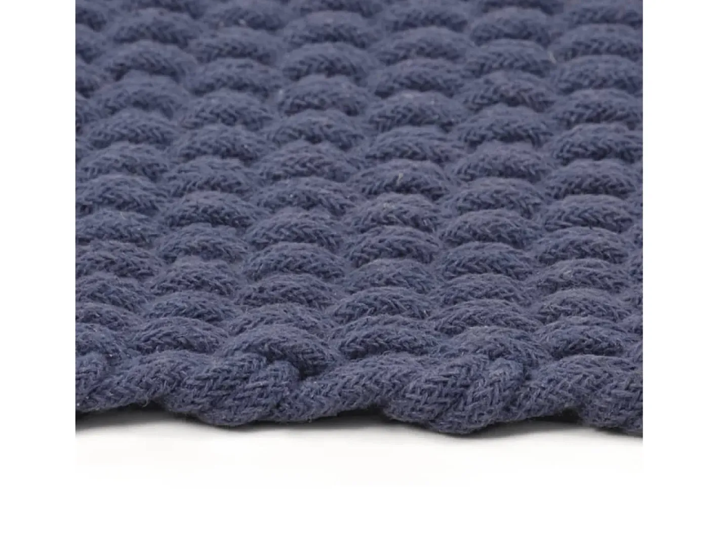 Alfombra rectangular marino 180x250 cm algodón Azul Best