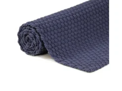 Alfombra De Cocina-Alfombra rectangular marino 160x230 cm algodón Azul