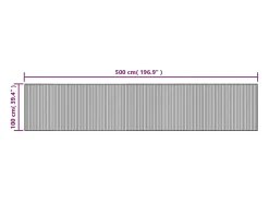 Online Clicnbuy Alfombra rectangular bambú 100x500 cm Gris